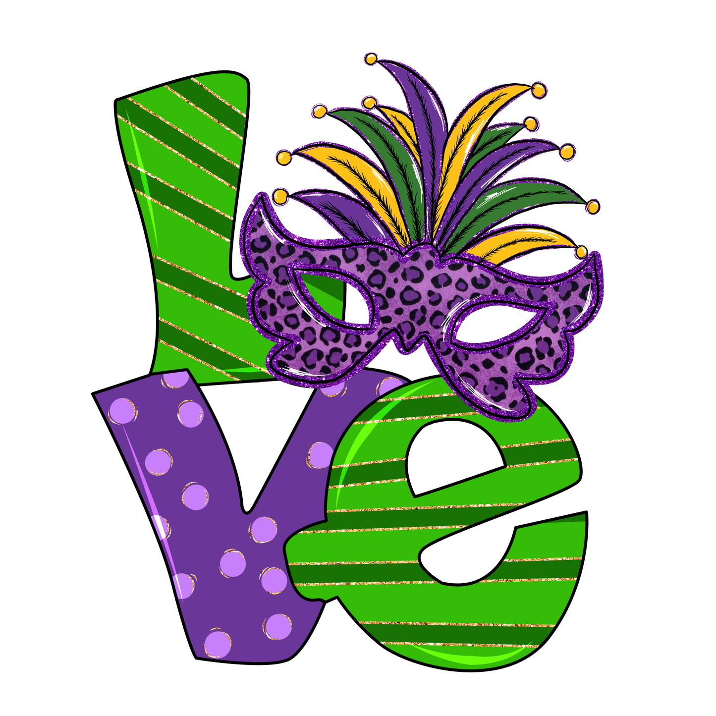 Mardi Gras DTF Transfer 8.0