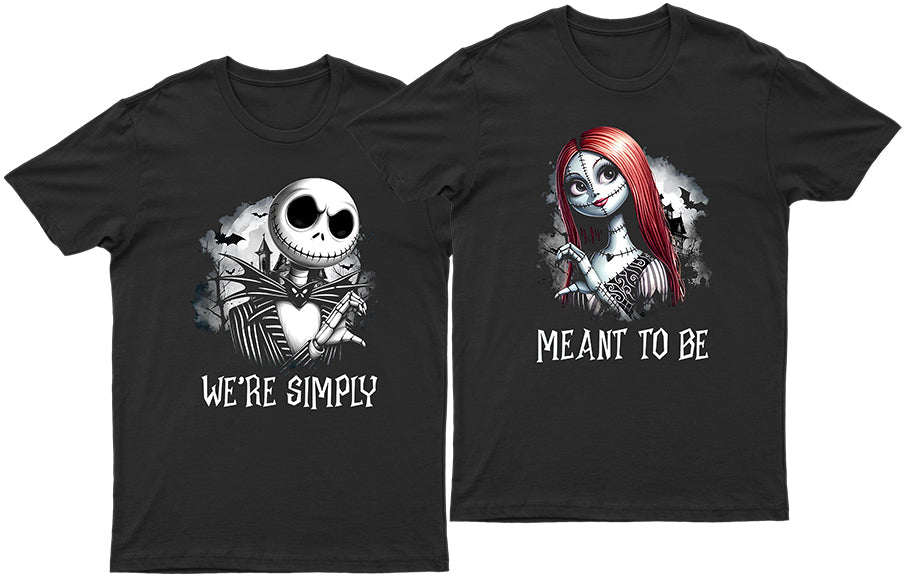 We're Simply Meant to Be | Unisex Couples Halloween T-shirts