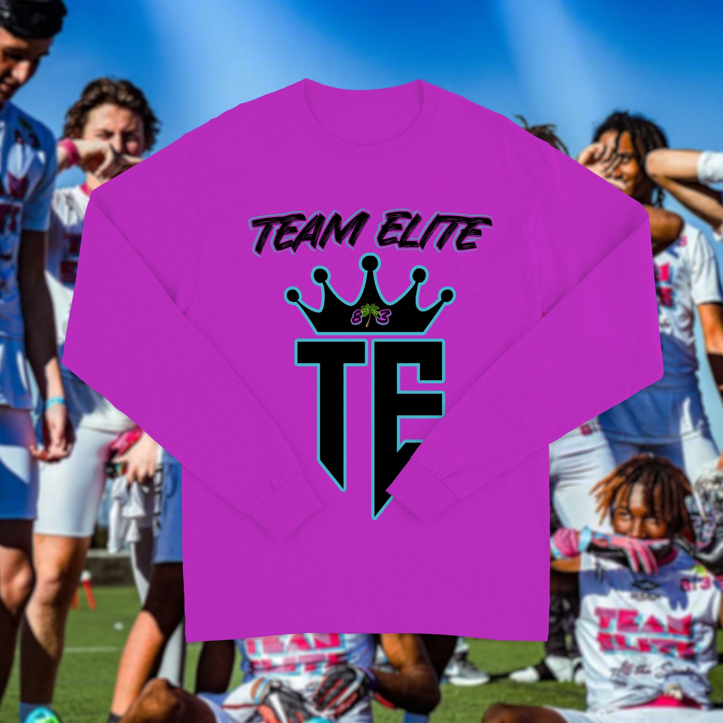 Team Elite Long Sleeve Pink Tee Tropical Elite