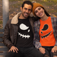 His and Her Pumpkin Half | Unisex Couples Halloween T-shirts